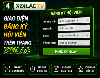 Giao diện đăng ký hội viên trên trang XoiLac