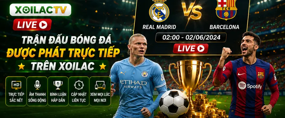 Trận đấu bóng đá được phát trực tiếp trên Xoilac